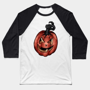 Orange Jack O Lantern sticker Baseball T-Shirt